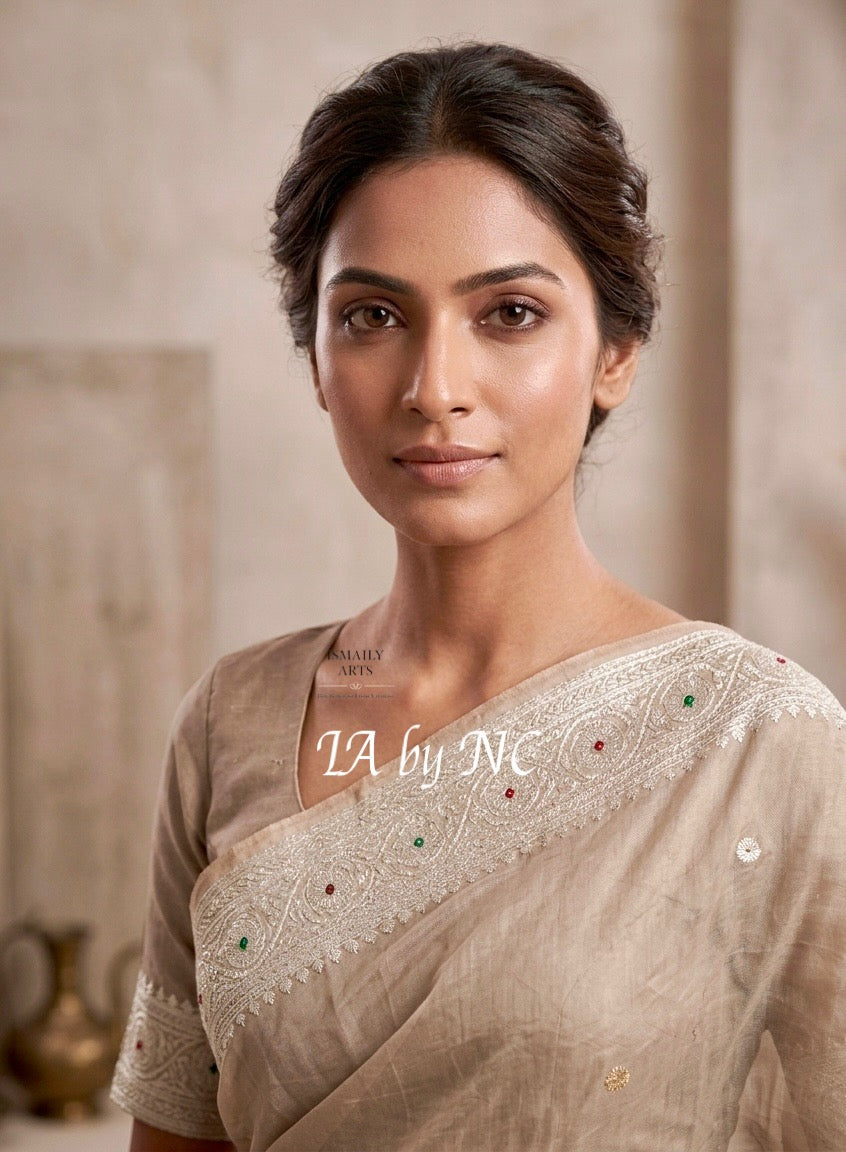 Natural Banarasi Pure Khaddi Tissue Georgette Kadwa Saree