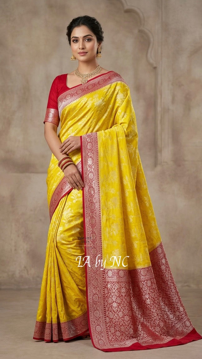 Tuscany Banarasi Pure Chiffon Georgette Saree
