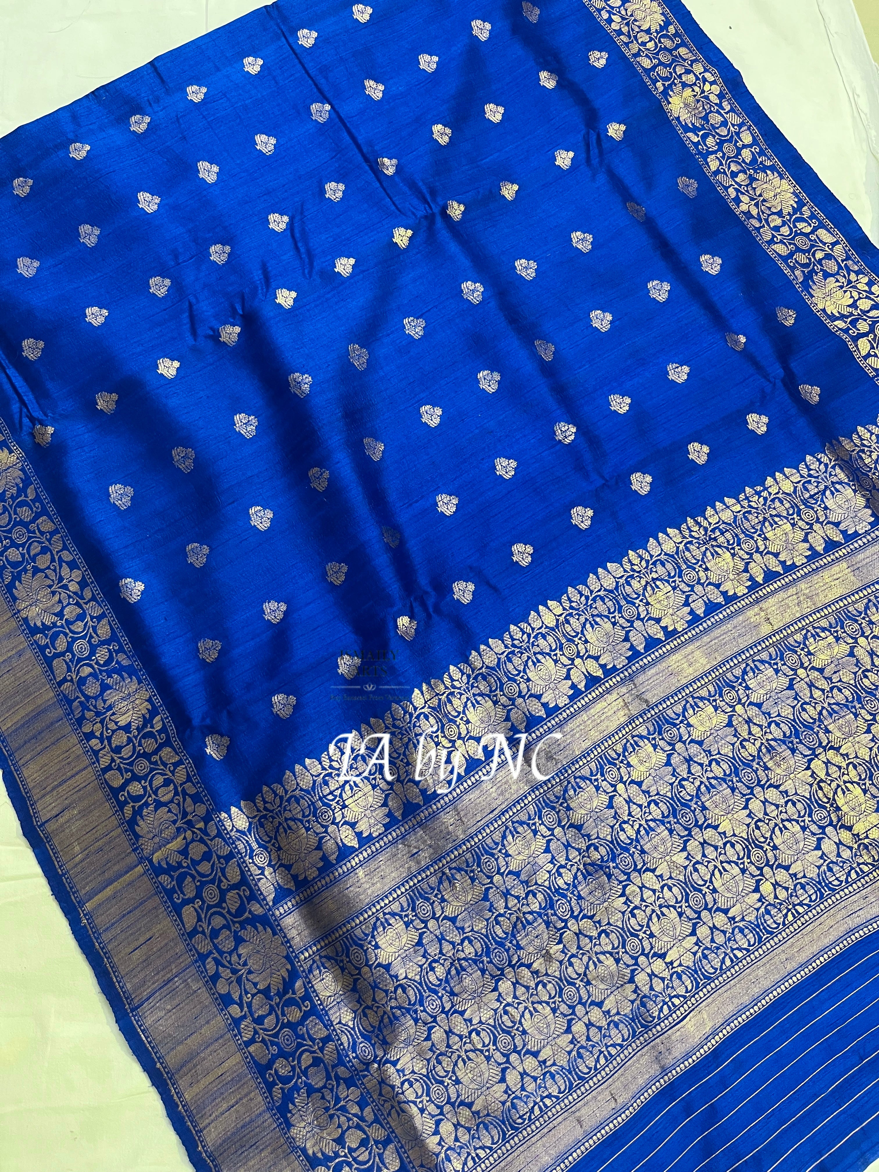 Royal Banarasi Pure Khaddi Tussar Kadwa Saree