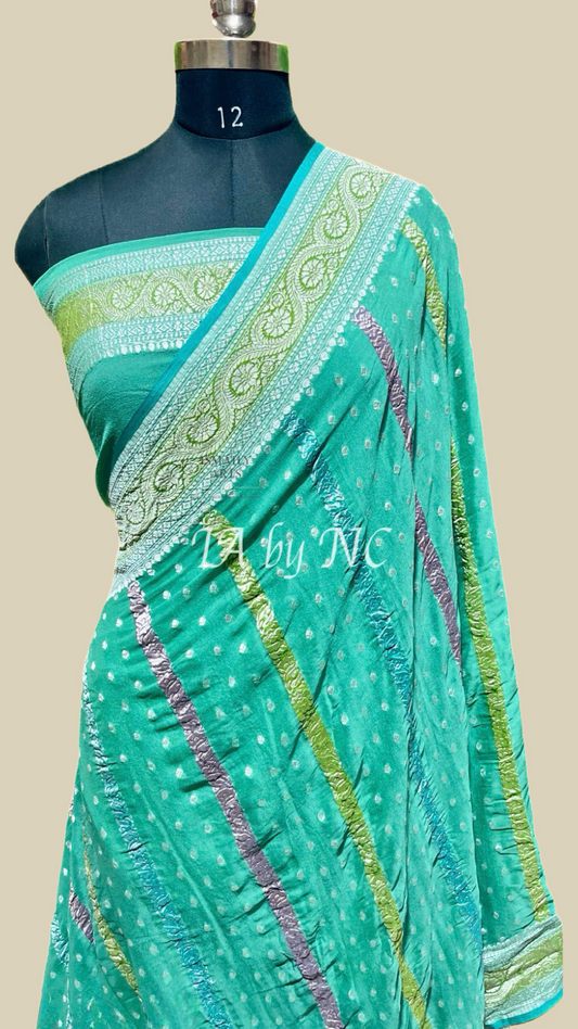 Jungle Banarasi Pure Khaddi Georgette Saree