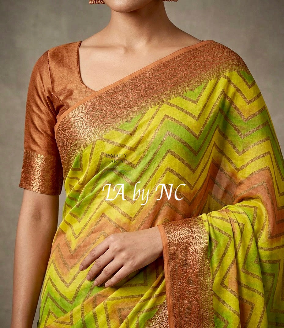 Amber Banarasi Pure Chiffon Georgette Saree
