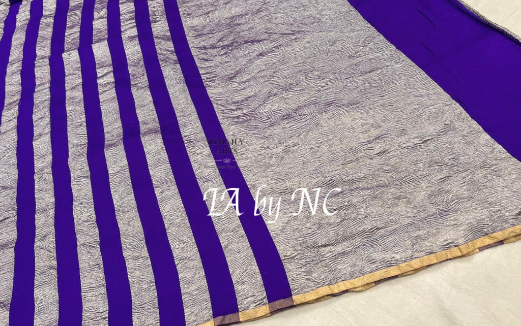Grape Banarasi Pure Munga Silk Saree