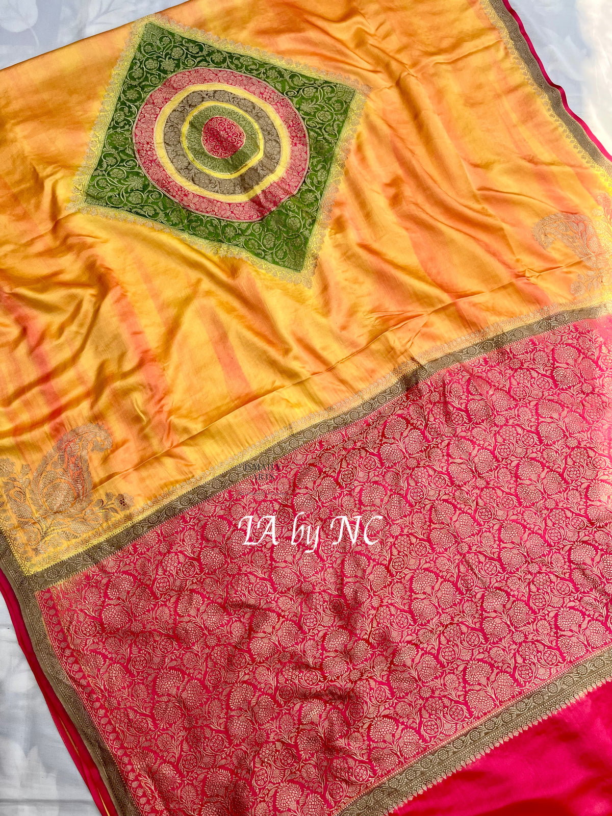 Tuscany Banarasi Pure Katan Mashru Silk Saree