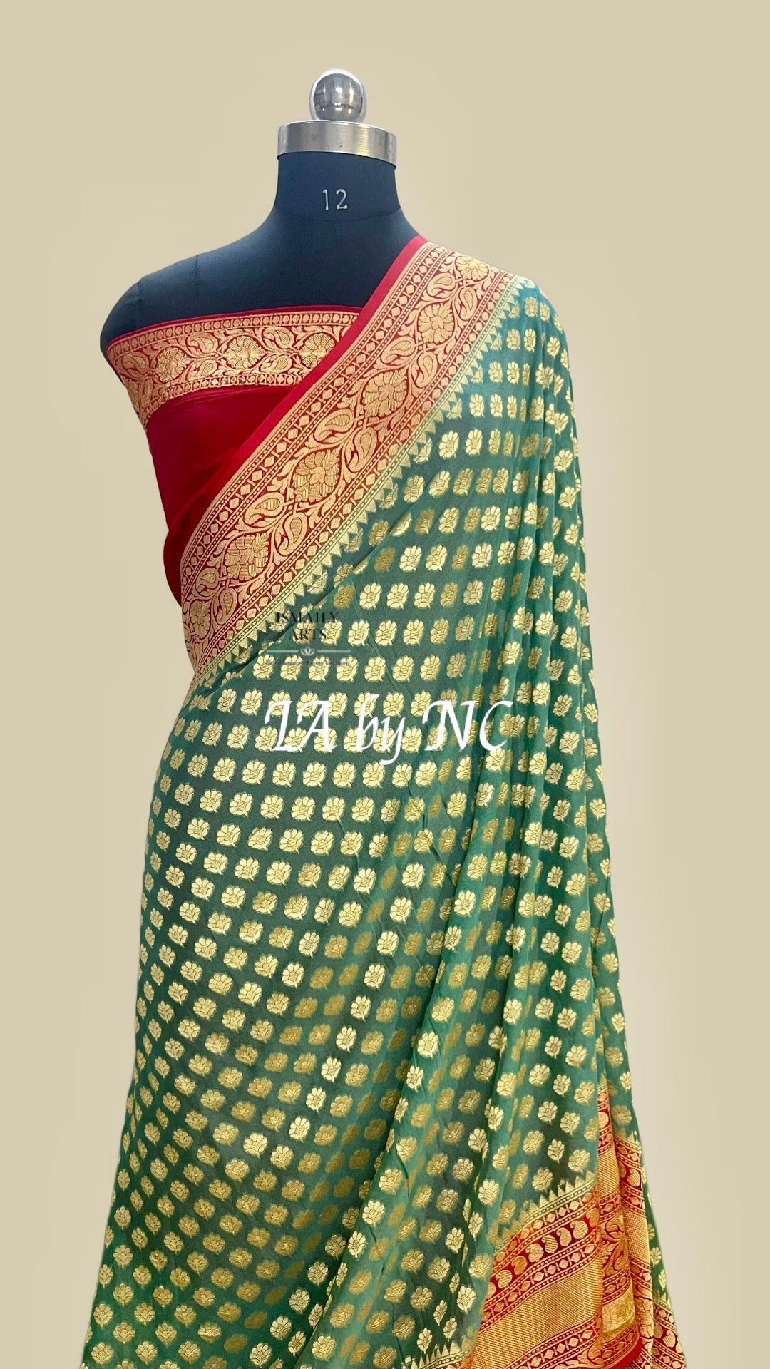 Sage Banarasi Pure Khaddi Georgette Saree