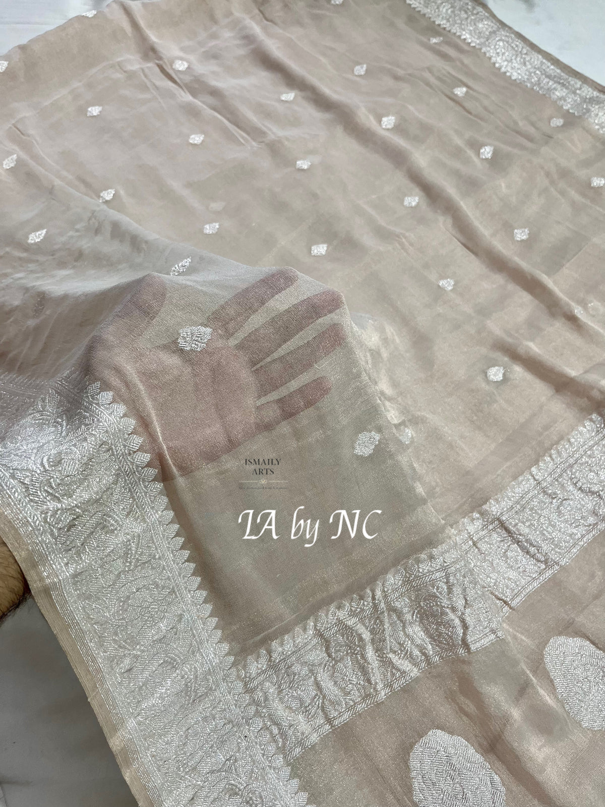 Natural Banarasi Pure Khaddi Tissue Georgette Kadwa Saree