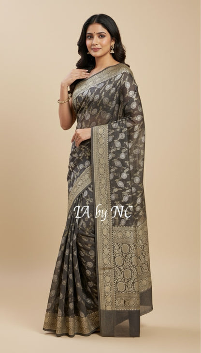 Ash Banarasi Pure Khaddi Georgette Saree