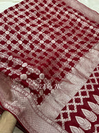Barn Banarasi Pure Khaddi Georgette Saree