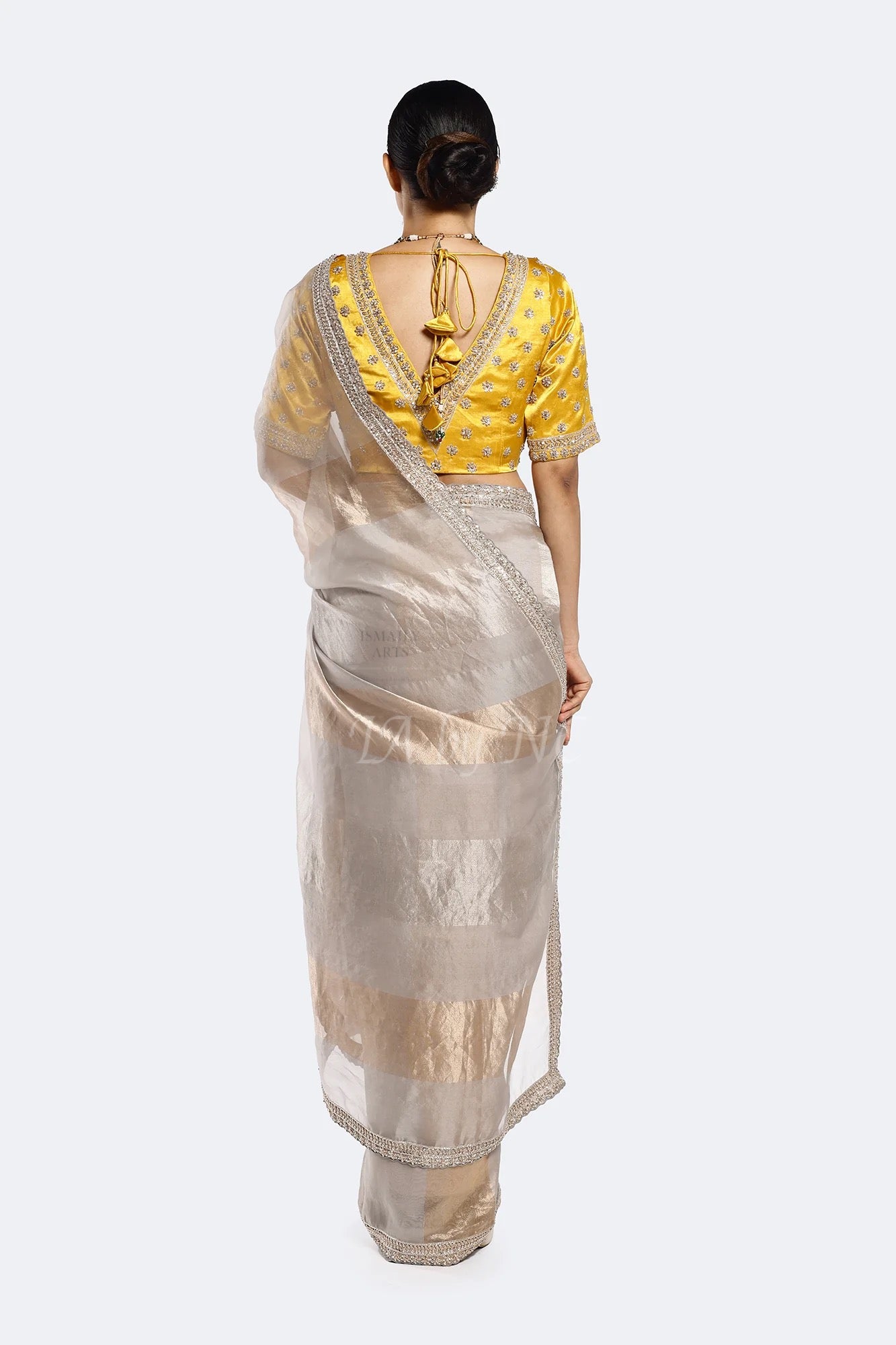 Ivory Banarasi Pure Tissue Silk Saree
