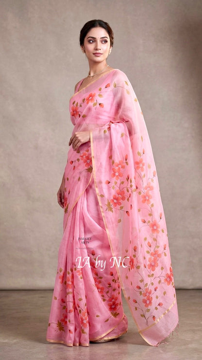 Baby Banarasi Pure Kora Organza Saree