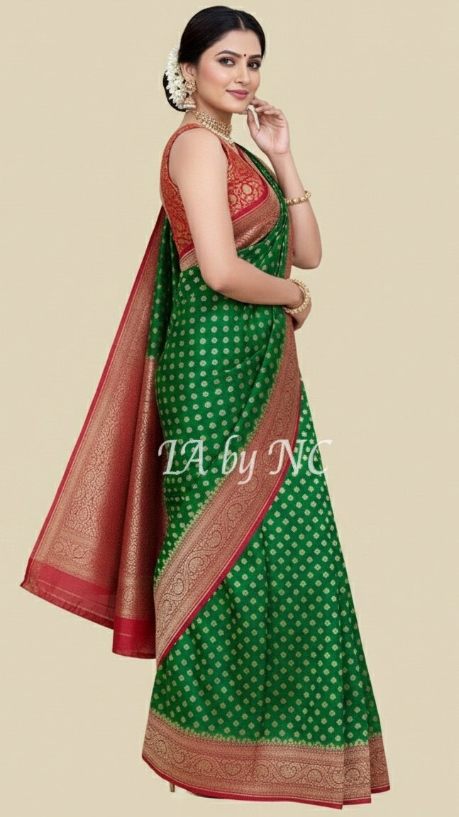 Sacramento Banarasi Pure Khaddi Georgette Saree