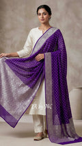 Grape Banarasi Pure Khaddi Georgette Dupatta