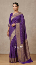 Purple Banarasi Pure Khaddi Georgette Saree