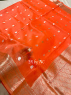 Tiger Banarasi Pure Kora Silk Kadwa Saree