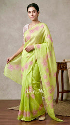 Tuscany Banarasi Pure Kora Organza Saree
