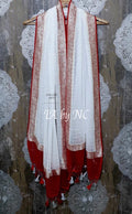 Offwhite Banarasi Pure Khaddi Georgette Dupatta