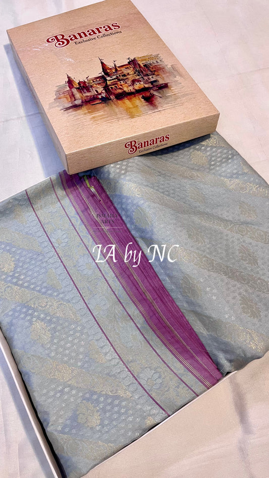 Ash Banarasi Pure Katan Silk Ektara Jamdani Saree
