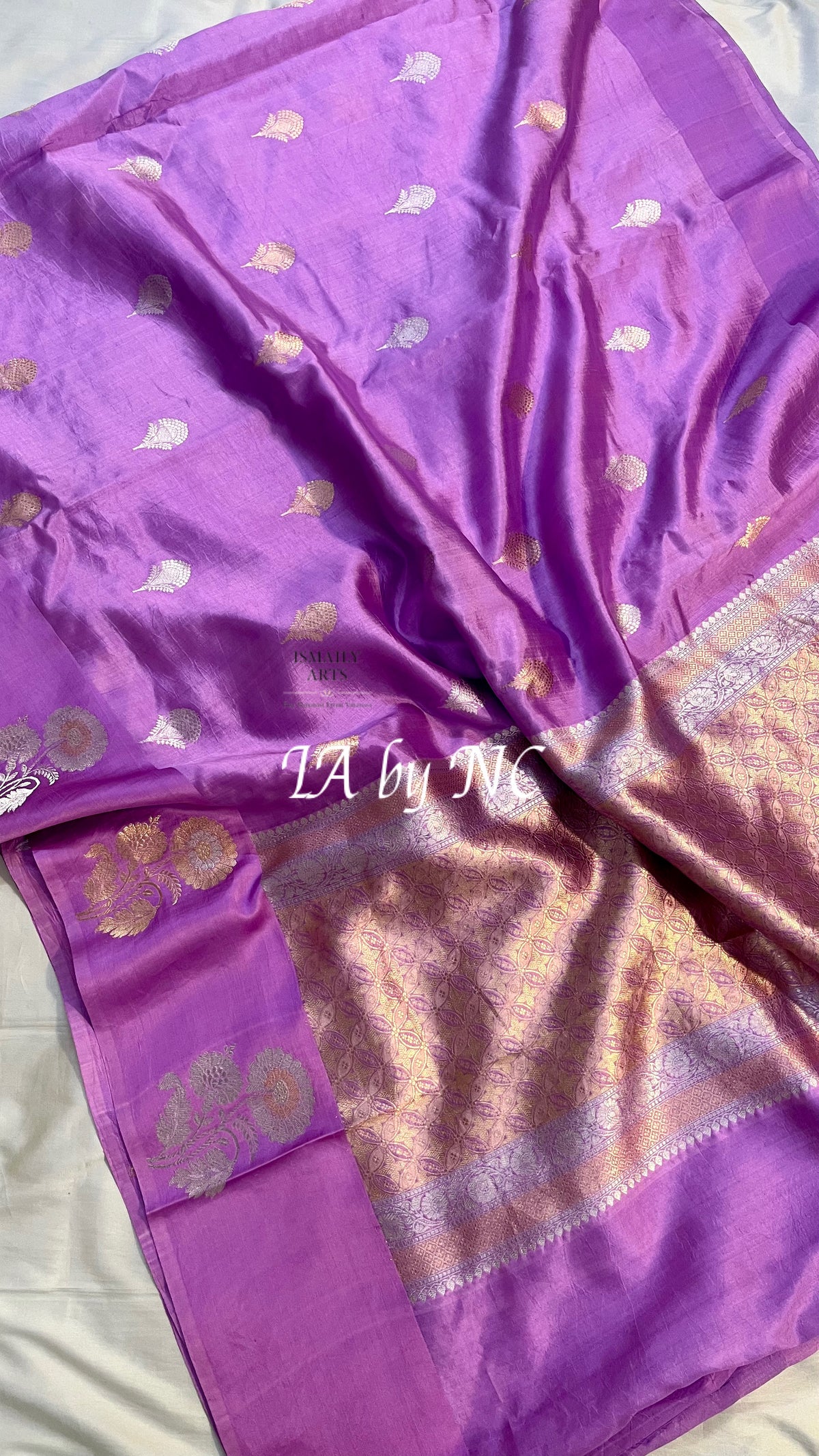 Helio Banarasi Pure Katan Silk Mango Saree