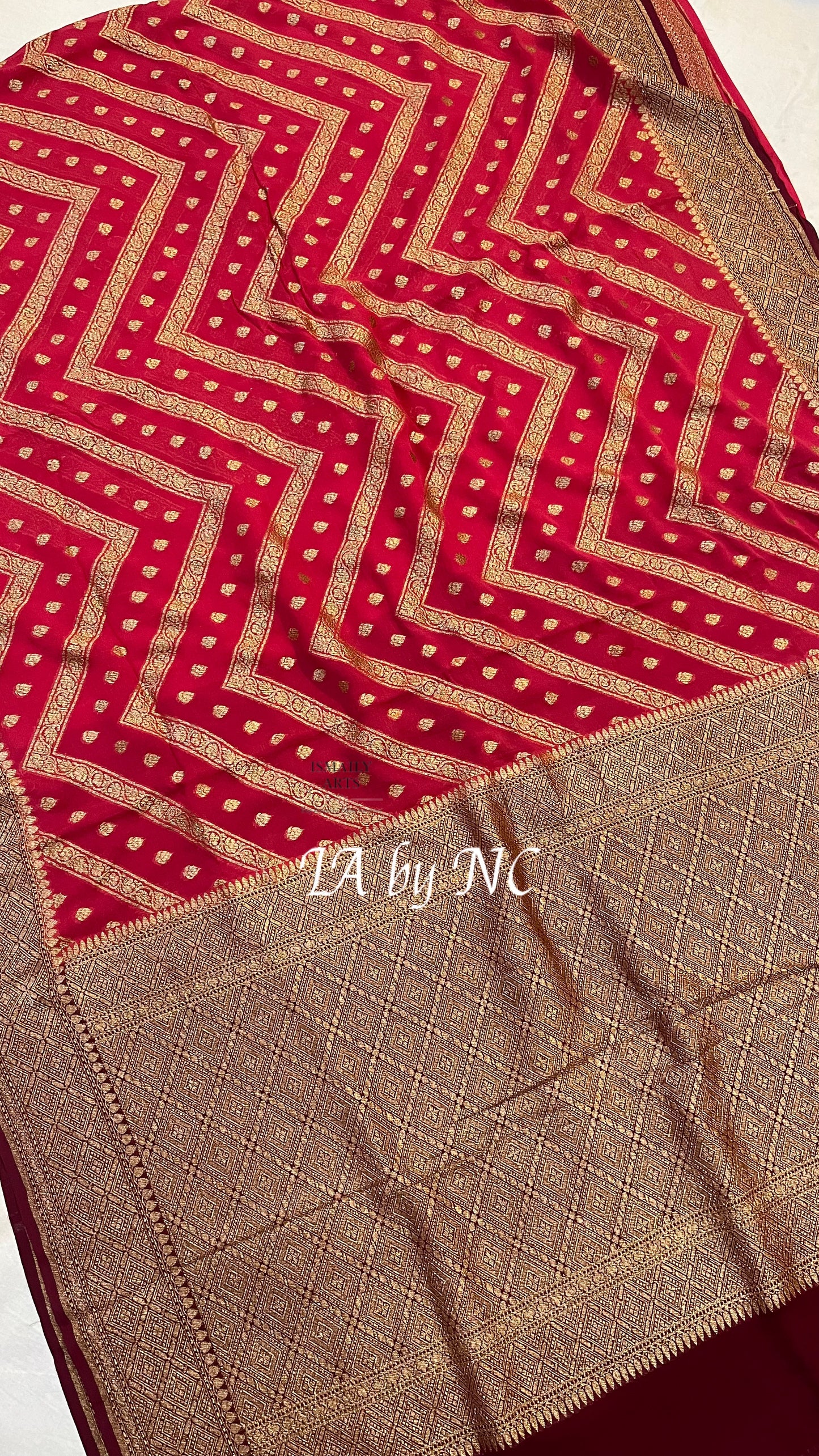 Imperial Banarasi Pure Khaddi Georgette Saree