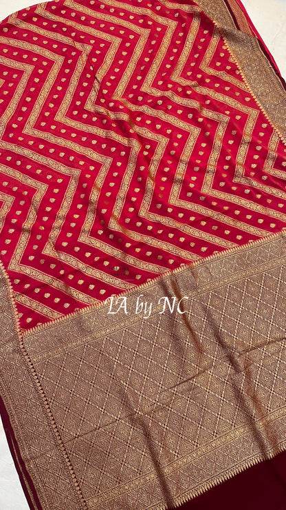 Imperial Banarasi Pure Khaddi Georgette Saree