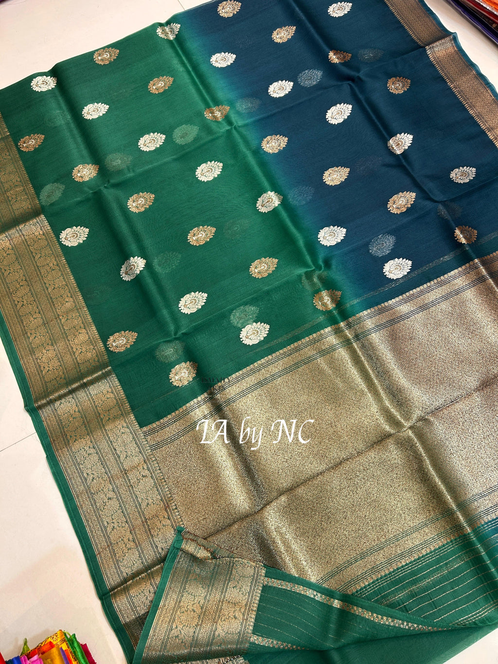 Sacramento Banarasi Pure Kora Silk Kadwa Saree