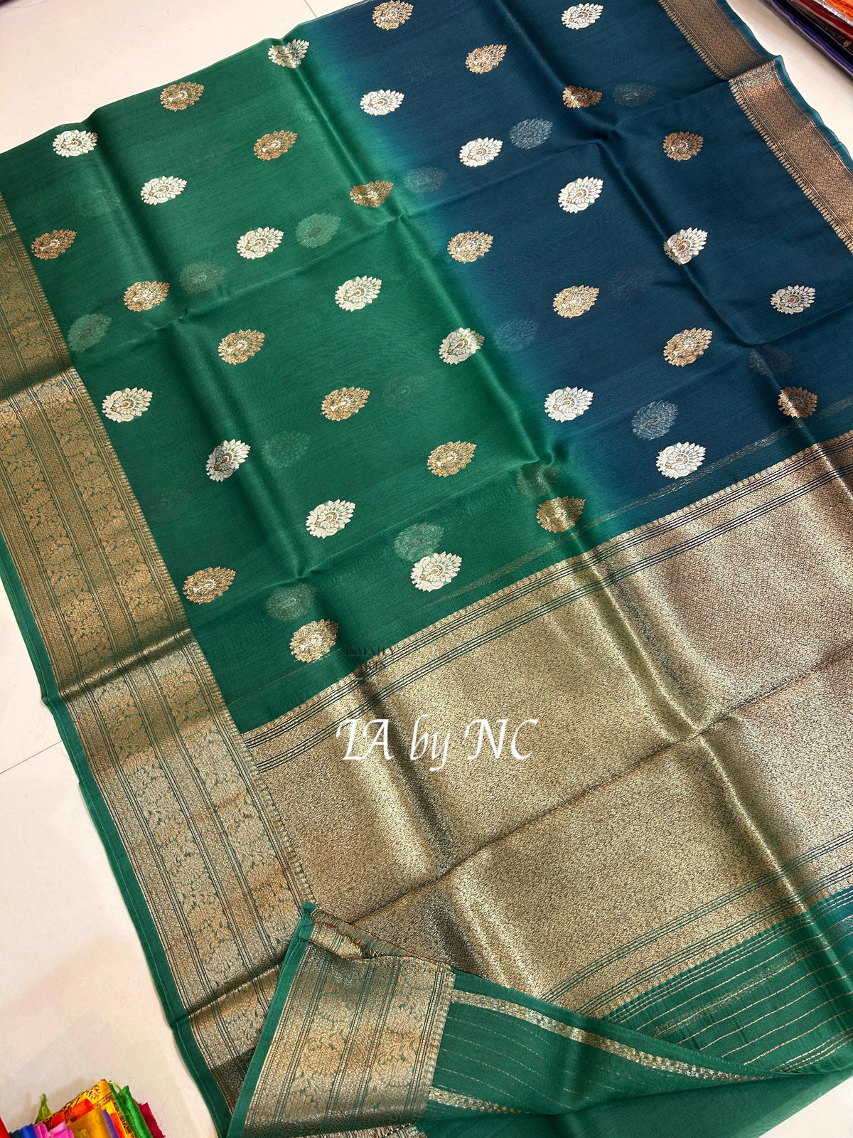 Sacramento Banarasi Pure Kora Silk Kadwa Saree