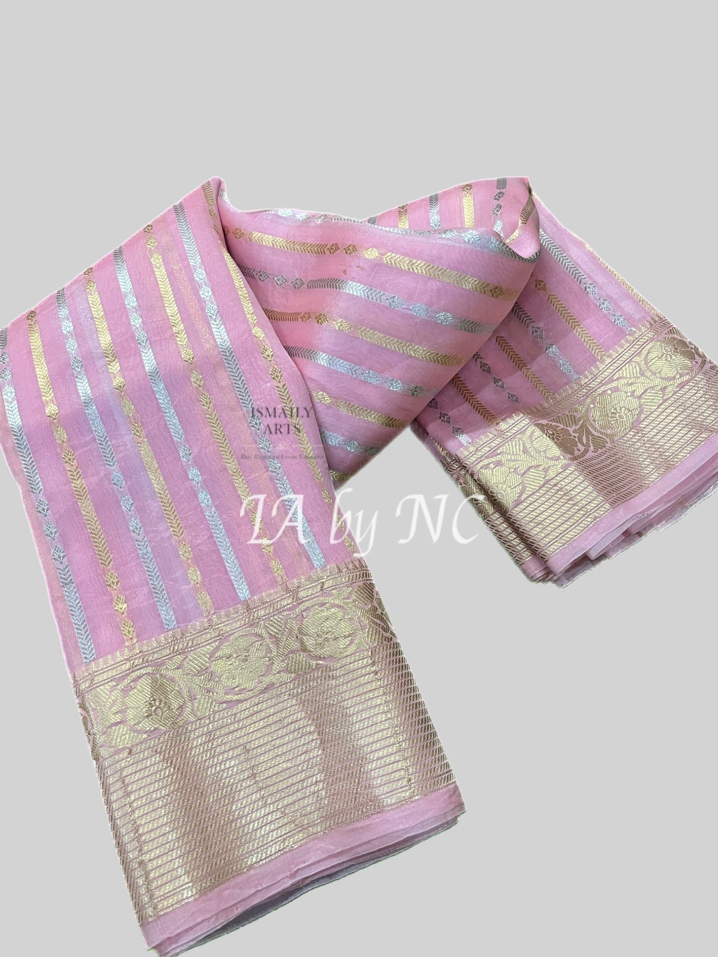 Baby Banarasi Pure Kora Organza Kadwa Saree