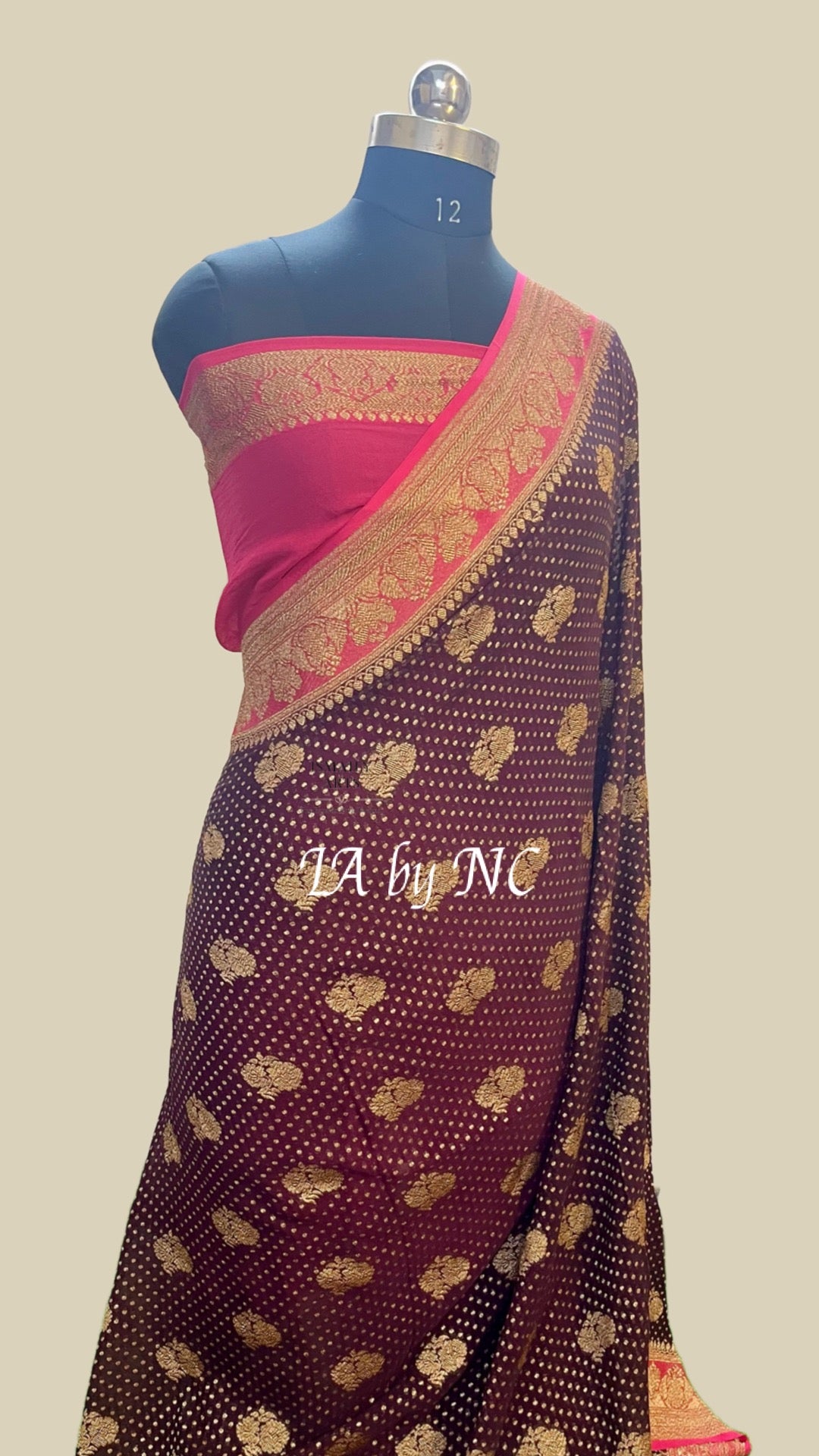 Hickory Banarasi Pure Khaddi Georgette Saree