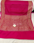 Ruby Banarasi Pure Khaddi Georgette Saree