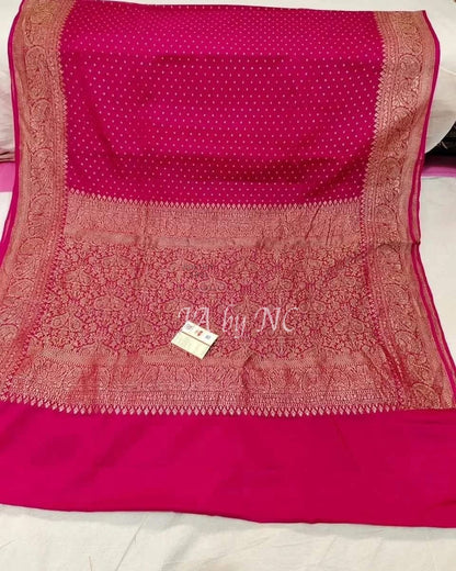 Ruby Banarasi Pure Khaddi Georgette Saree