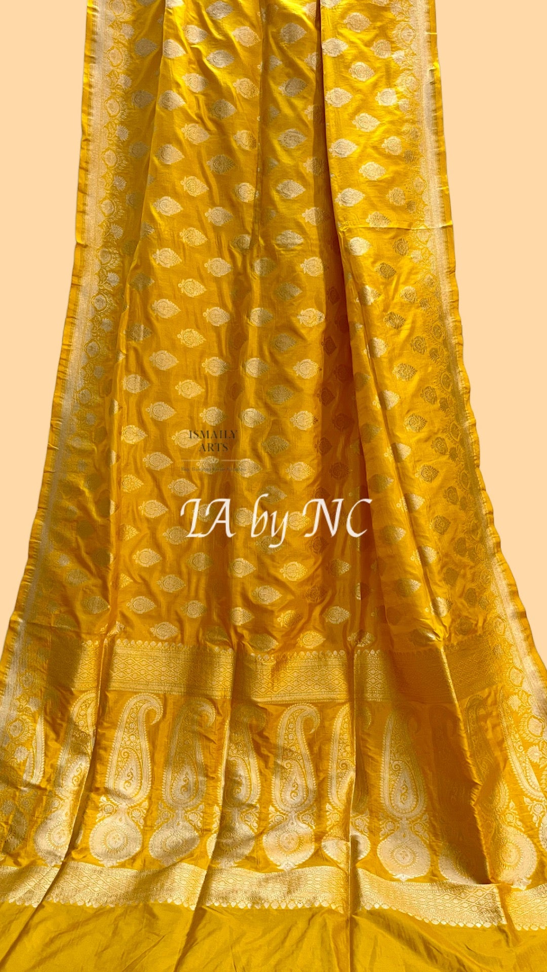 Gold Banarasi Pure Katan Silk Pattu Saree