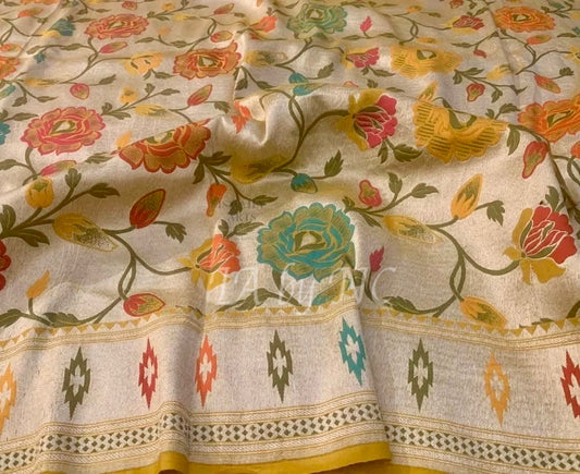 Tuscany Banarasi Pure Khaddi Tussar Georgette Brocade Saree