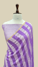 Amethyst Banarasi Pure Munga Silk Saree
