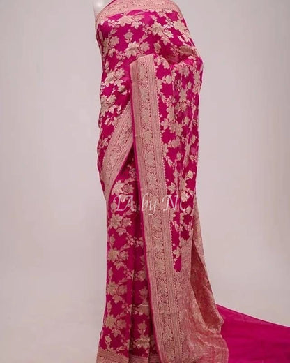 Rani Banarasi Pure Khaddi Georgette Saree