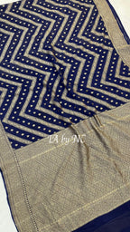 Space Banarasi Pure Khaddi Georgette Saree