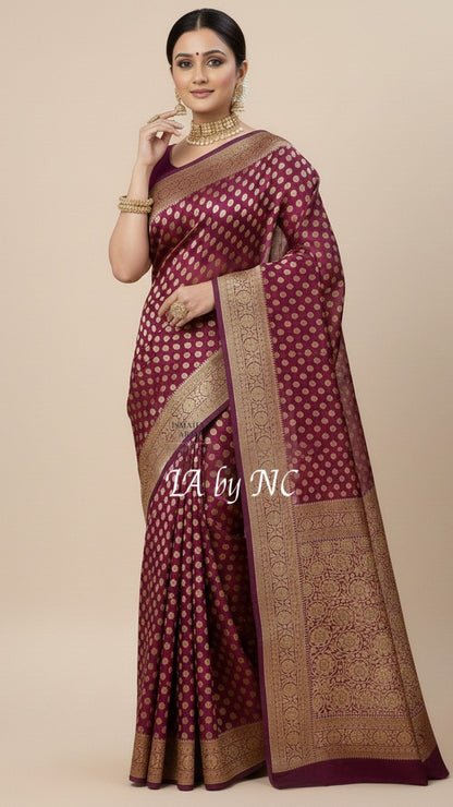 Barn Banarasi Pure Khaddi Georgette Saree