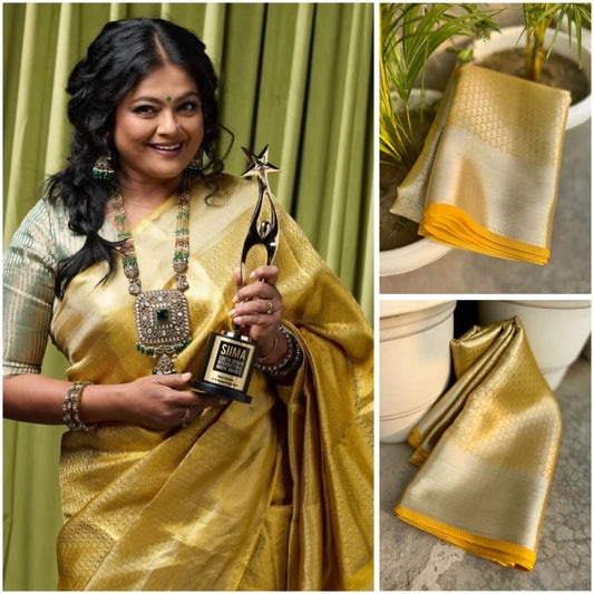 Manju Pillai inspired Banarasi Blend Tissue Brocade Saree
