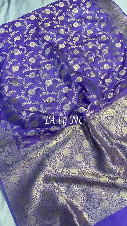 Amethyst Banarasi Pure Katan Silk Pattu Saree