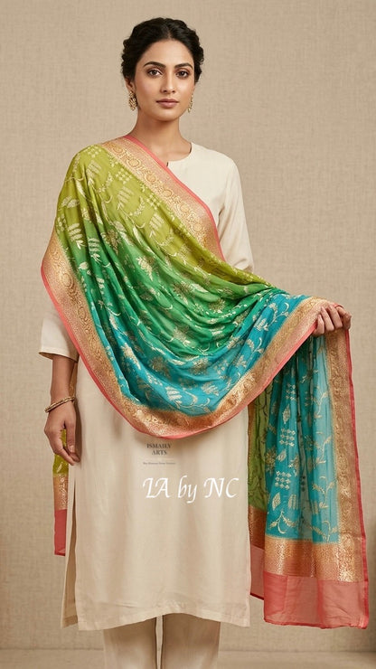 Banarasi Pure Khaddi Georgette Dupatta