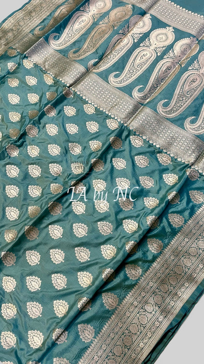 Jungle Banarasi Pure Katan Silk Pattu Saree