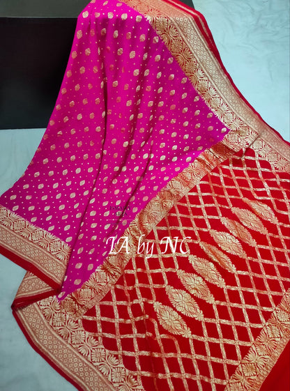 Rani Banarasi Pure Khaddi Georgette Saree