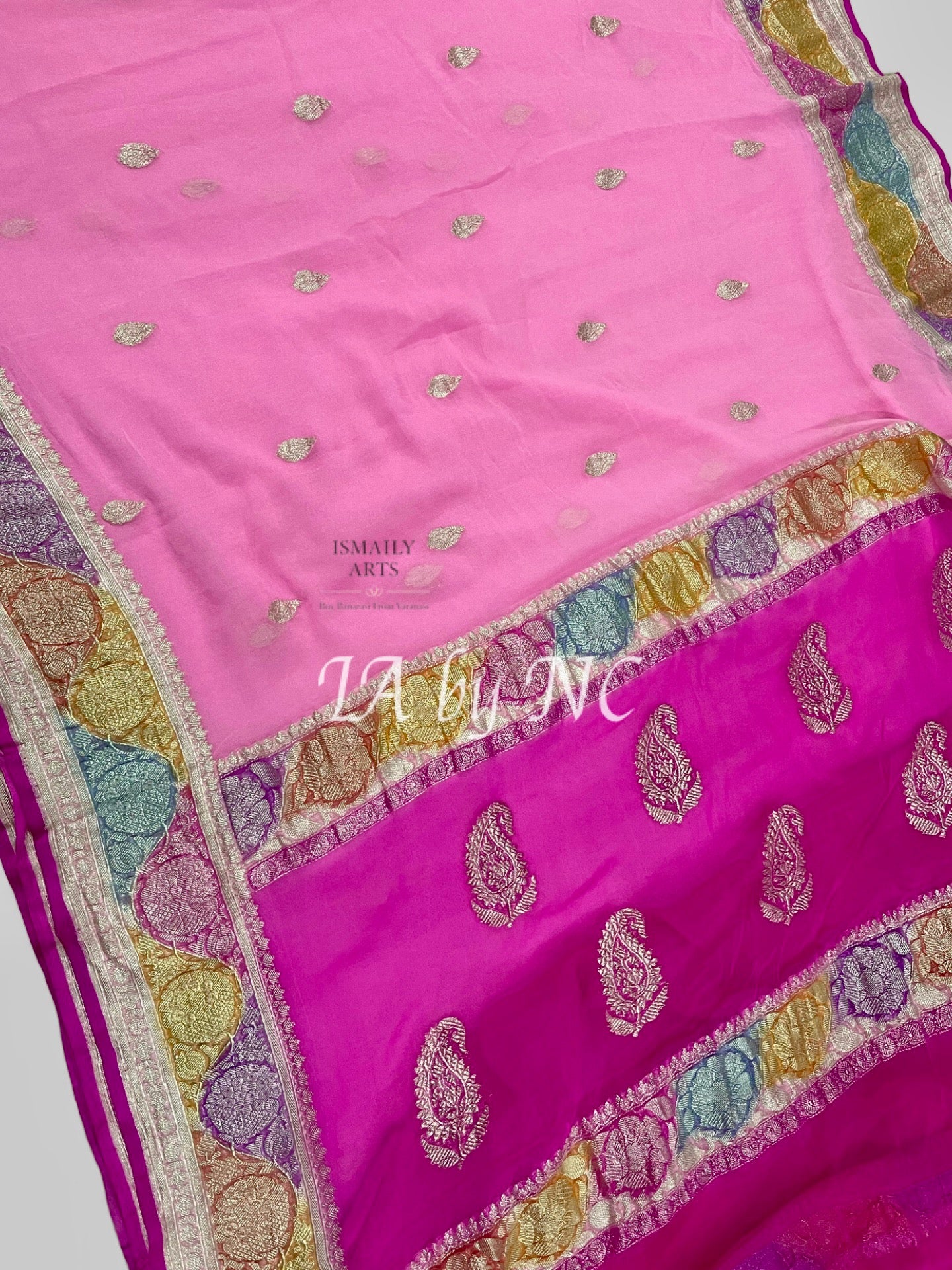 Taffy Banarasi Pure Khaddi Georgette Kadwa Saree