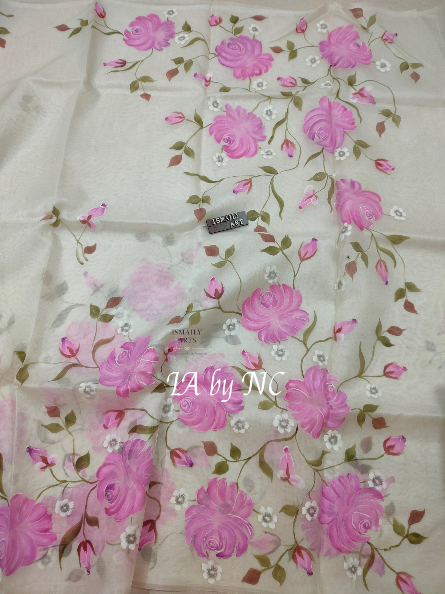 White Banarasi Pure Kora Organza Saree