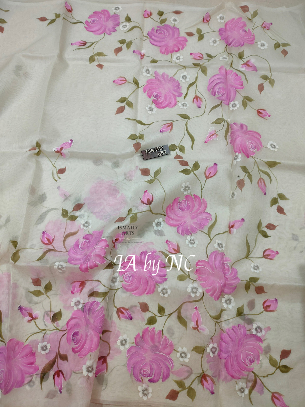 White Banarasi Pure Kora Organza Saree