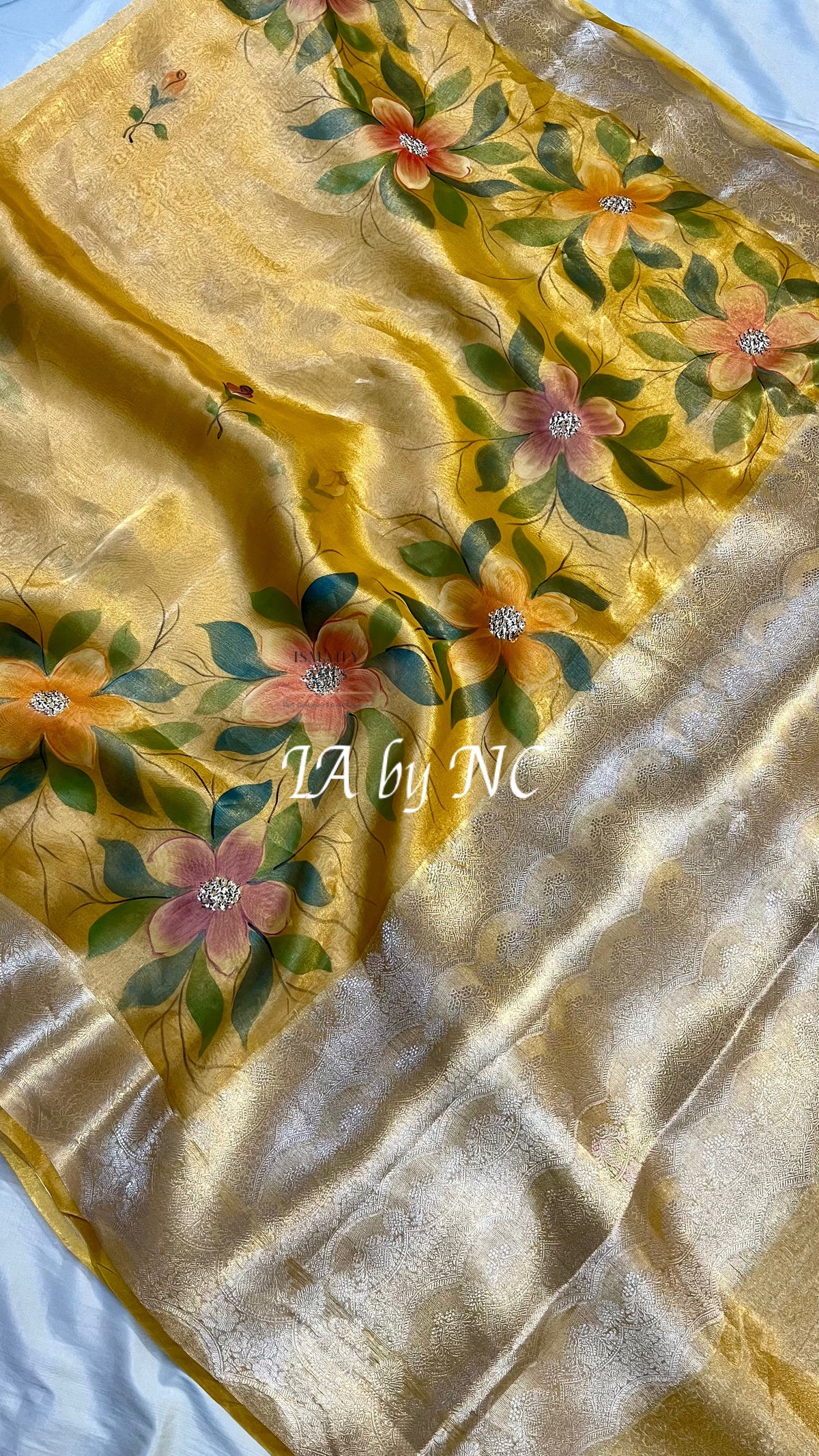 Bumblebee Banarasi Pure Tissue Silk Saree