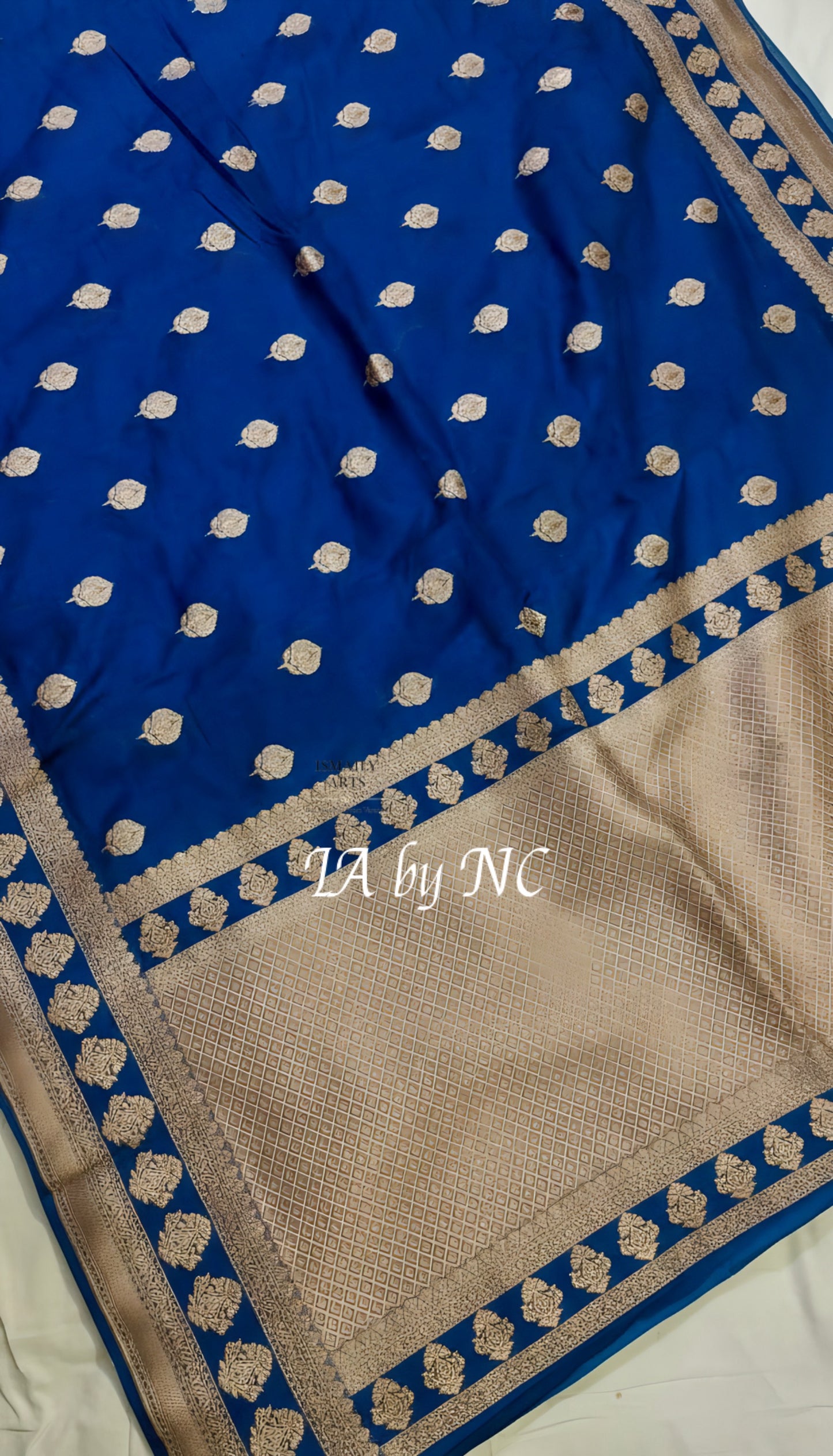 Prussian Banarasi Mashru Katan Silk Saree