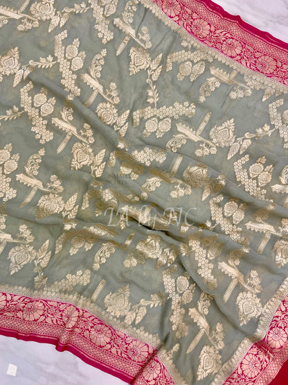 Ash Banarasi Pure Khaddi Georgette Dupatta
