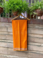 Tangerine Banarasi Pure Khaddi Georgette Dupatta