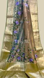Mink Banarasi Pure Tissue Silk Saree
