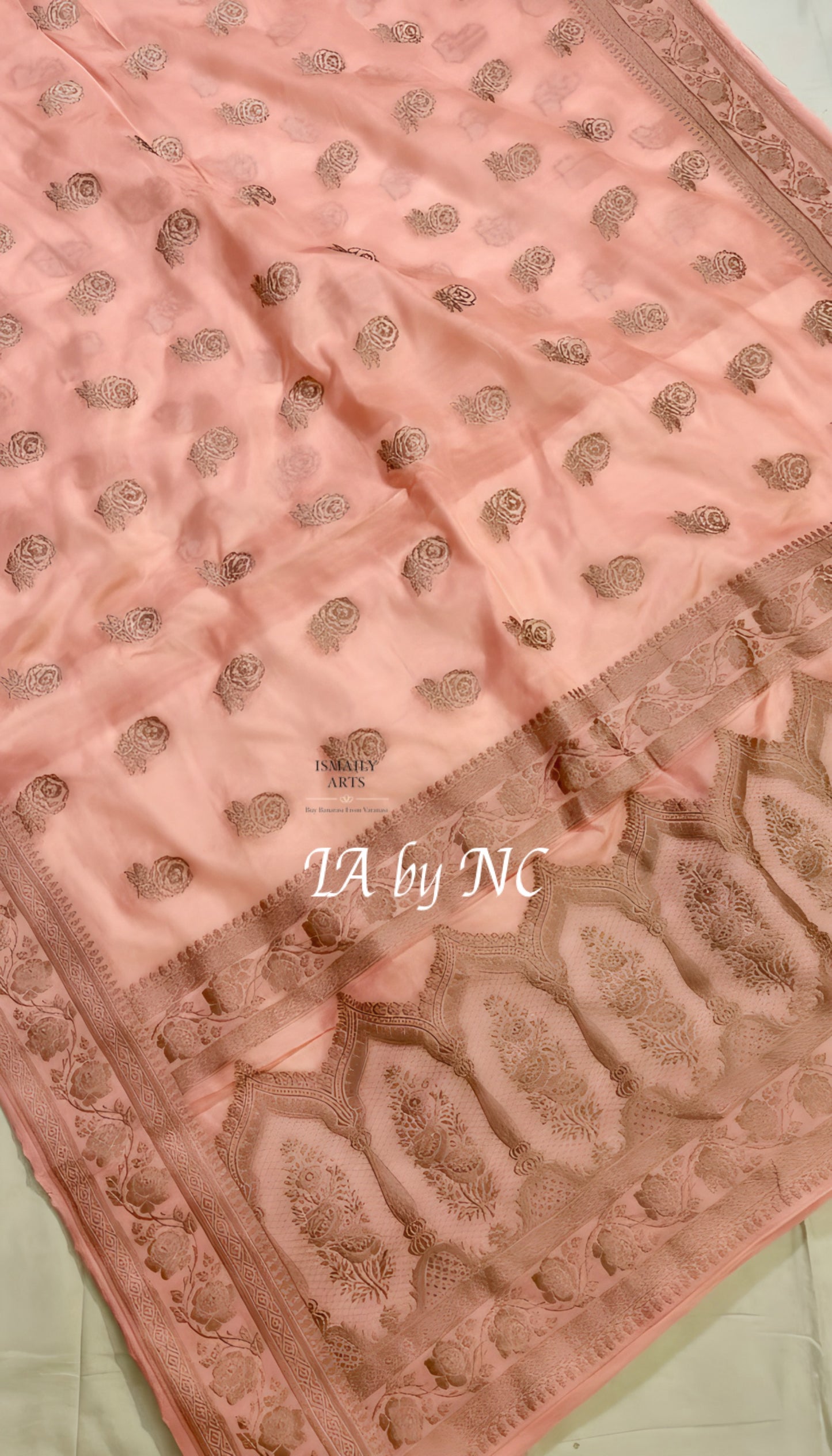 Flamingo Banarasi Mashru Katan Silk Saree