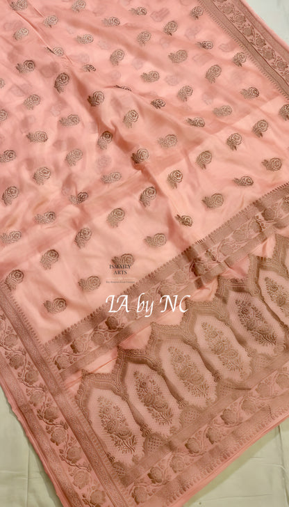 Flamingo Banarasi Mashru Katan Silk Saree